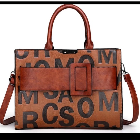 cre8tive concepts boutique Handbags - Brown vegan Leather handbag with adjustable strap NWT